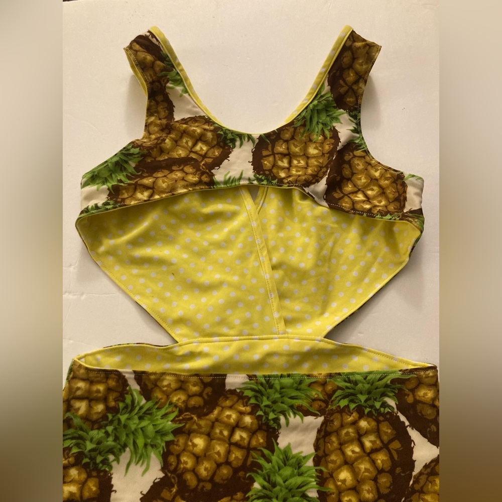 Yellow Pineapple And Polka Dots Pattern Print 2 I… - image 5
